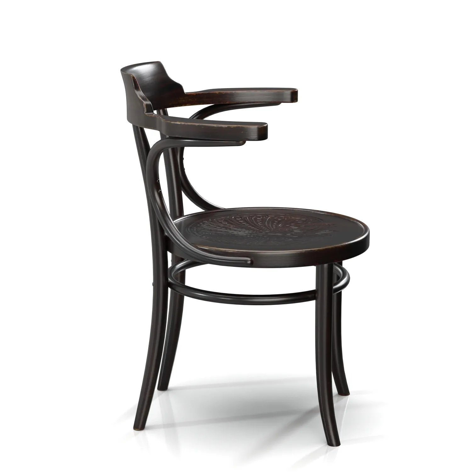 Polish Thonet Bentwood Chair PBR 3D Model_03